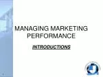 MANAGING MARKETING PERFORMANCE - slide 1