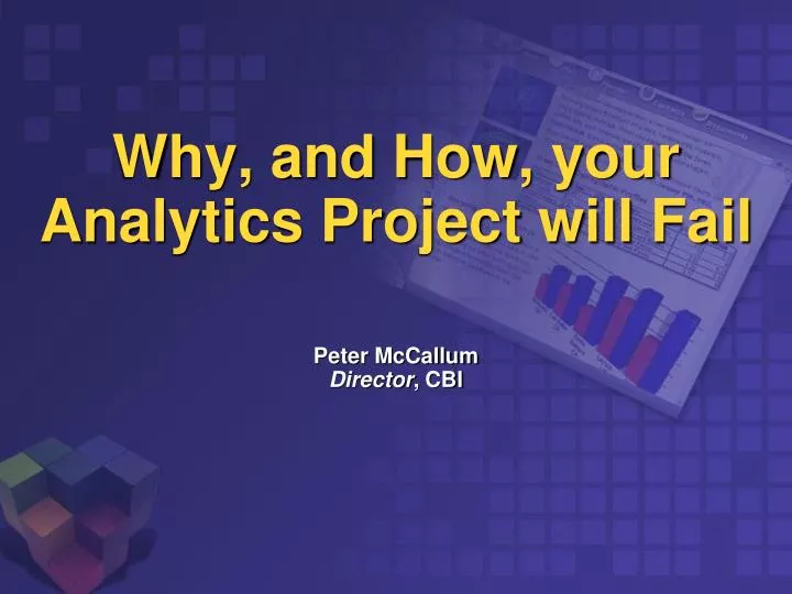 why and how your analytics project will fail