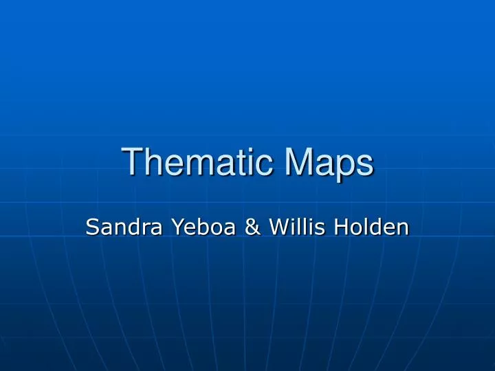 thematic maps