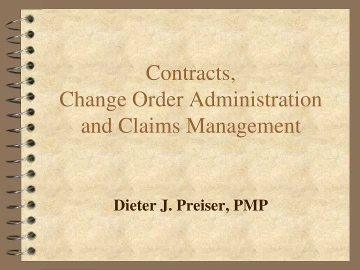 contracts change order administration and claims management