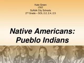 Native Americans: Pueblo Indians