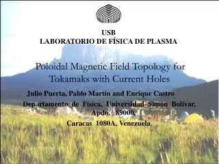 Poloidal Magnetic Field Topology for Tokamaks with Current Holes