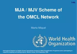 MJA / MJV Scheme of the OMCL Network