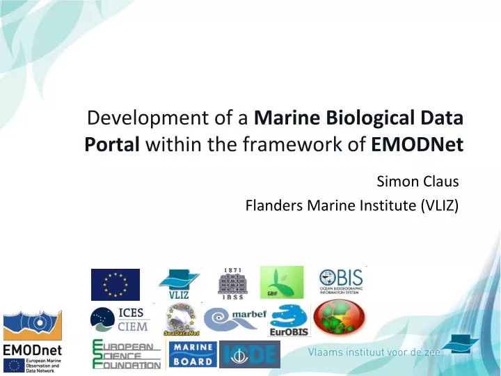 development of a marine biological data portal within the framework of emodnet