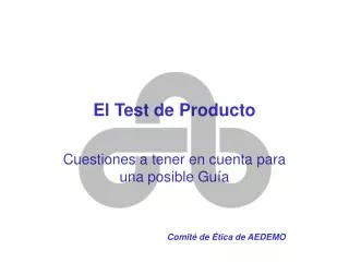 el test de producto