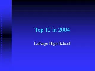 Top 12 in 2004