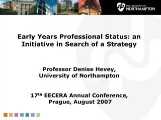 Early Years Professional Status: an Initiative in Search of a Strategy