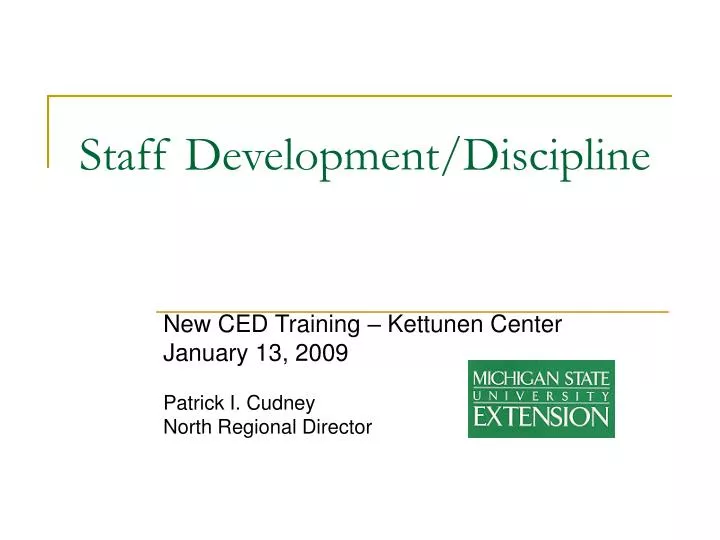 staff development discipline