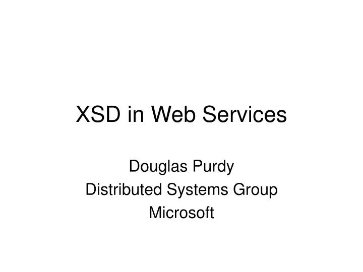 xsd in web services