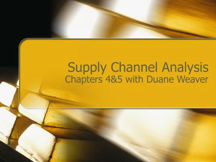 supply channel analysis