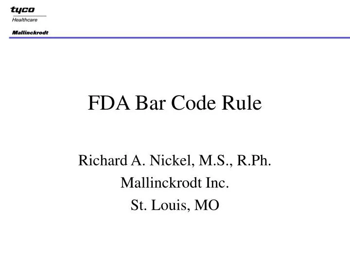 fda bar code rule