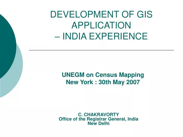 development of gis application india experience
