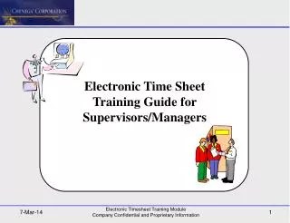 Electronic Time Sheet Training Guide for Supervisors/Managers