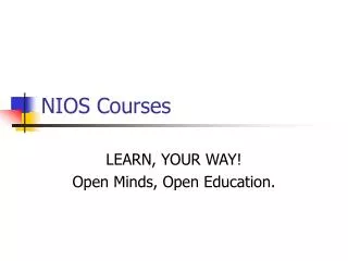 NIOS Courses