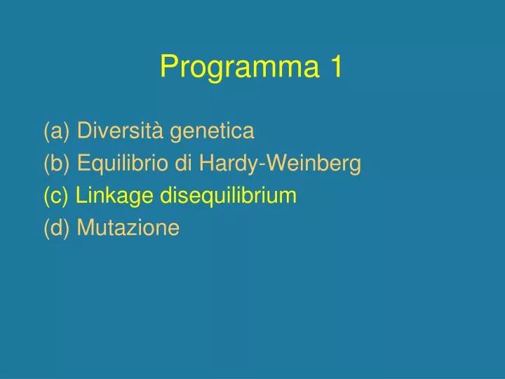 programma 1