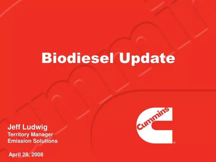 biodiesel update