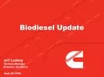Biodiesel Update - slide 1