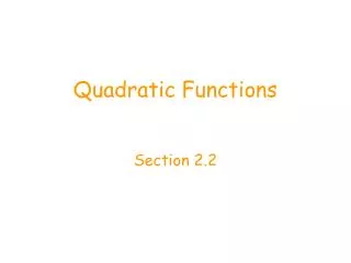 quadratic functions