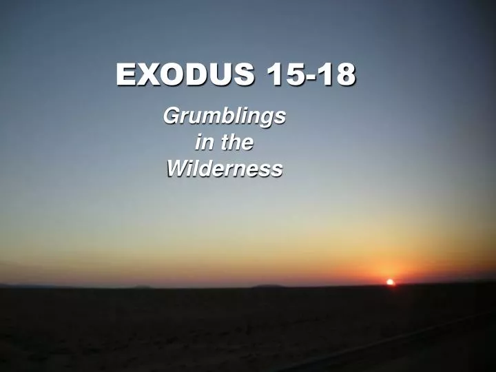 exodus 15 18