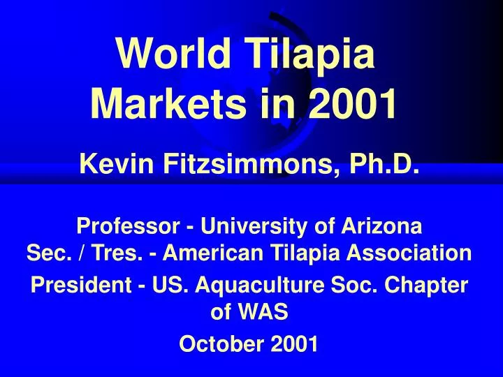 world tilapia markets in 2001