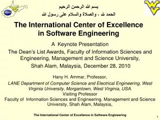 The International Center of Excellence in Software Engineering