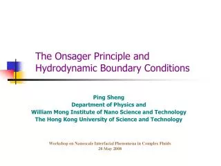 The Onsager Principle and Hydrodynamic Boundary Conditions