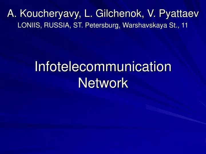 in fotelecommunication network