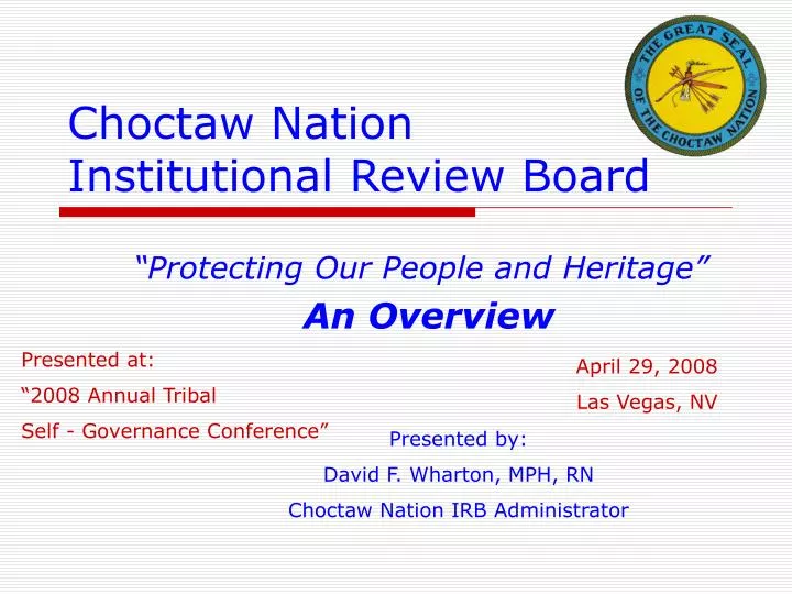 choctaw nation institutional review board