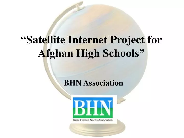 satellite internet project for afghan high schools