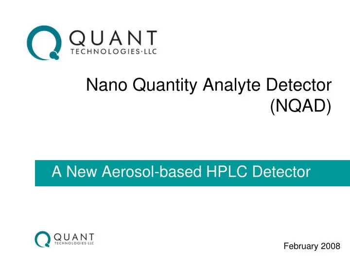 nano quantity analyte detector nqad