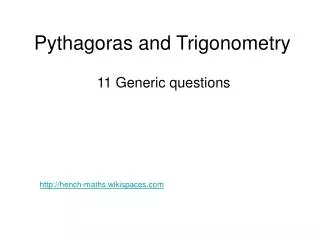 Pythagoras and Trigonometry
