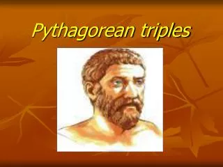 pythagorean triples