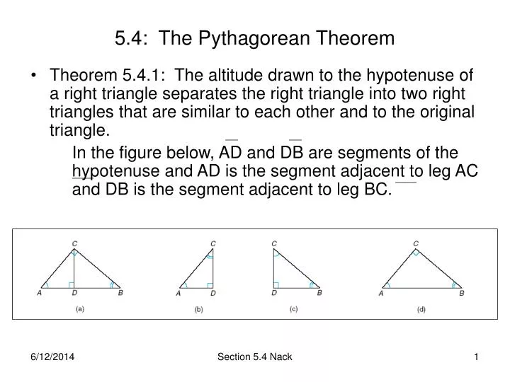 5 4 the pythagorean theorem