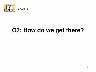 Q3: How do we get there?