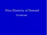 Price Elasticity of Demand