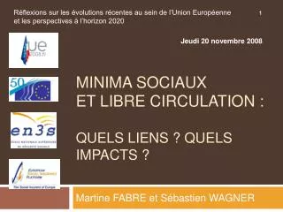 minima sociaux et libre circulation quels liens quels impacts