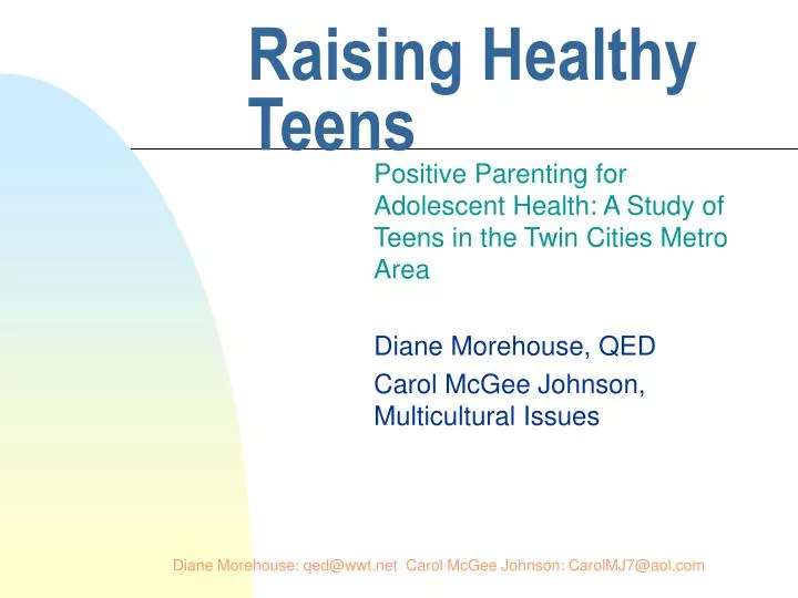 raising healthy teens