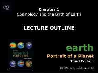 Chapter 1 Cosmology and the Birth of Earth