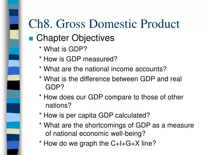 ch8 gross domestic product