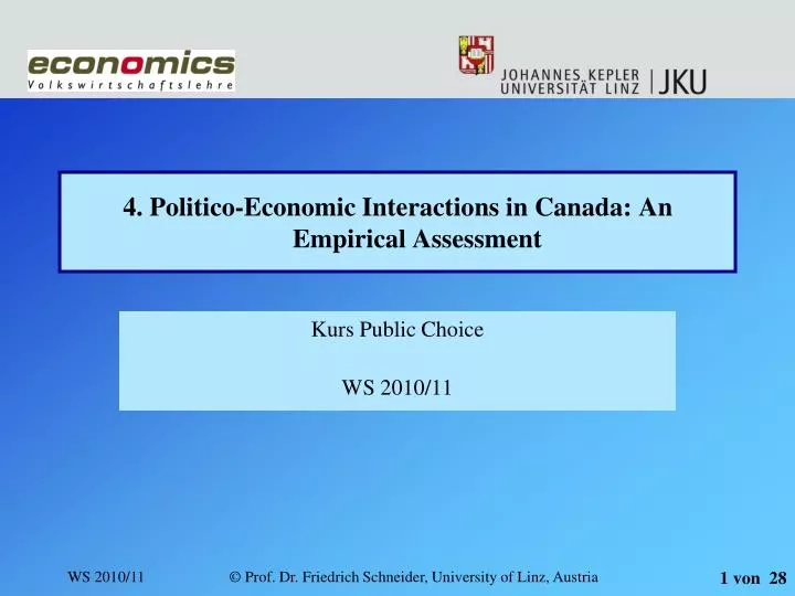4 politico economic interactions in canada an empirical assessment