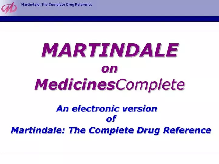 martindale on medicines complete