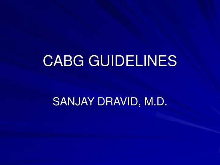 cabg guidelines