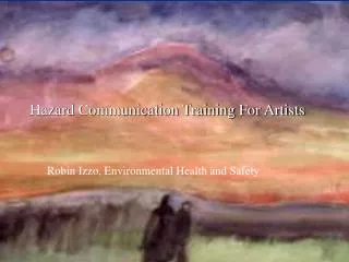 Hazard Communication Training For Artists