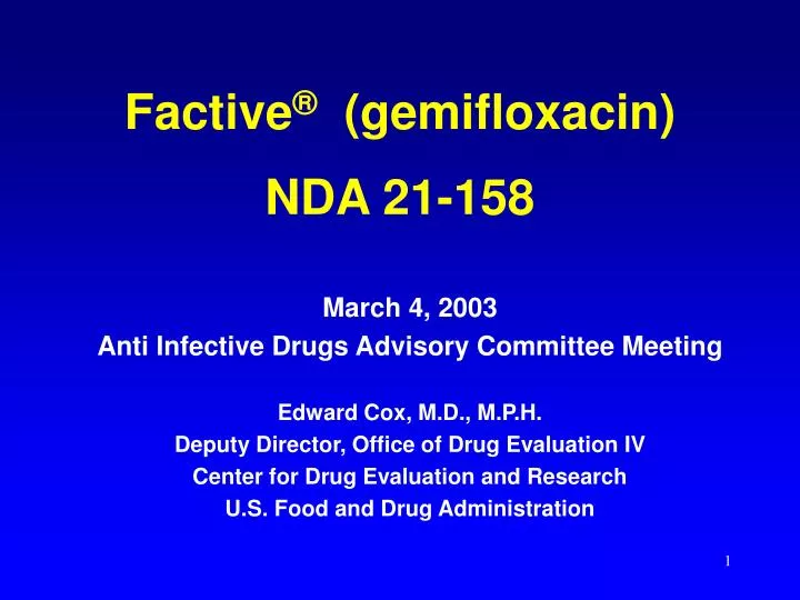 factive gemifloxacin nda 21 158