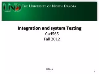 Integration and system Testing