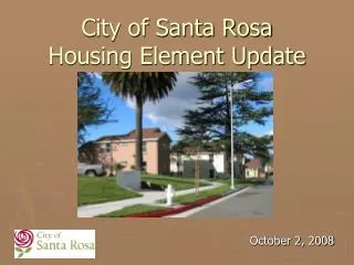 City of Santa Rosa Housing Element Update