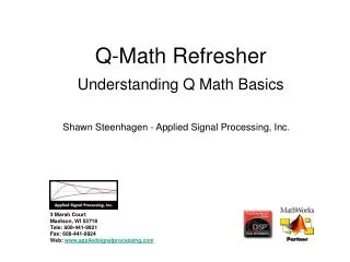 Q-Math Refresher