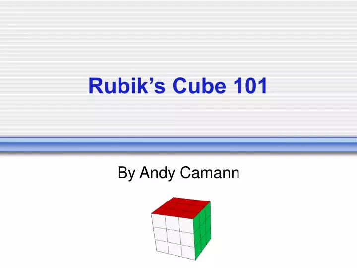 rubik s cube 101