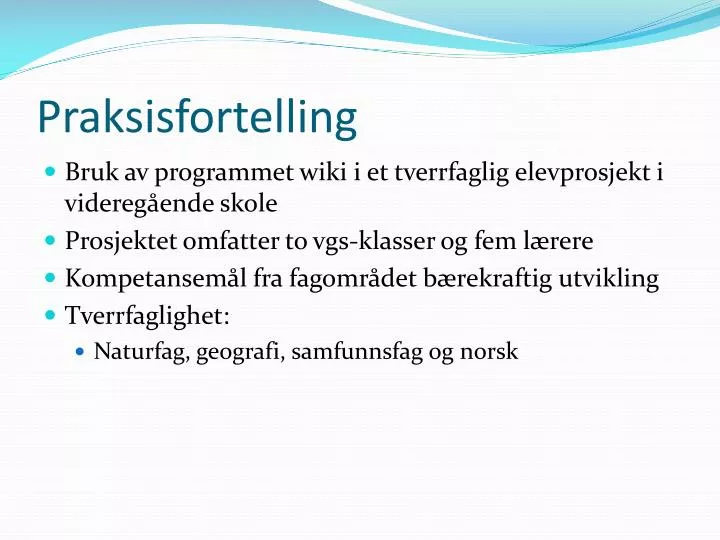 praksisfortelling