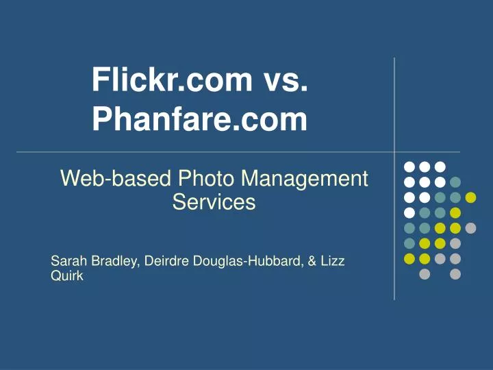 flickr com vs phanfare com